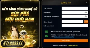 Đăng ký Ava8888 chỉ 1 phút